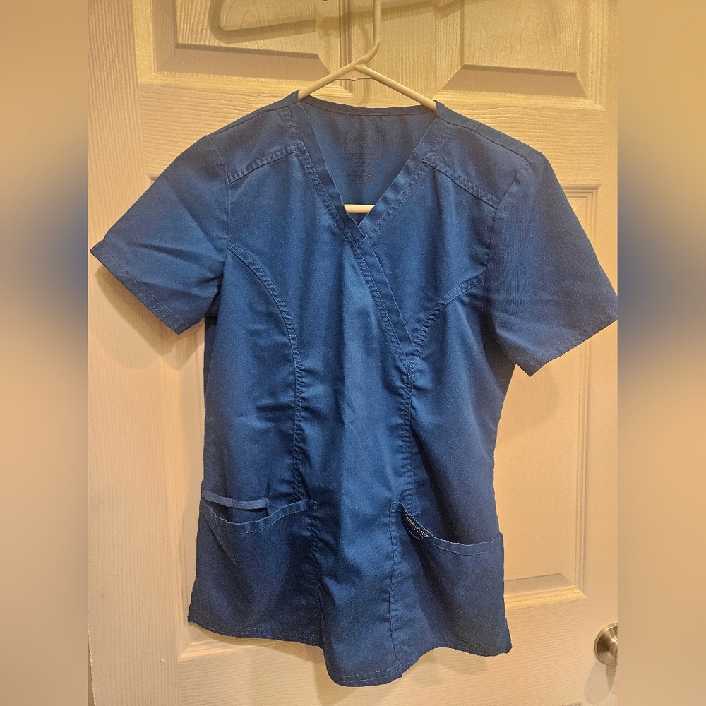 Blue Scrub Top & Pants Set